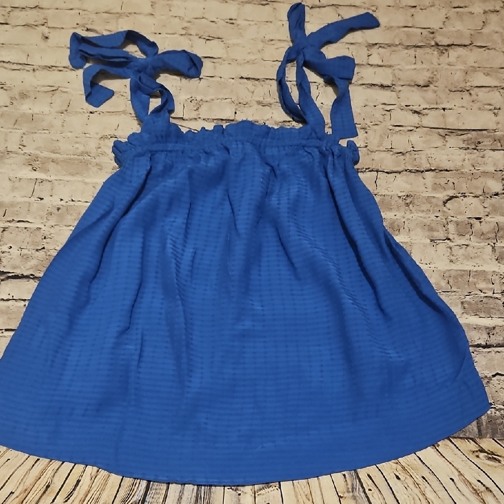 H&m Blue Loose Fit Tank Top Size Xs